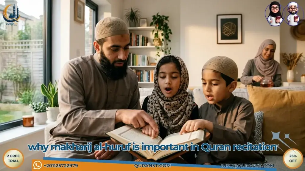 why makharij al-huruf is important in Quran recitation